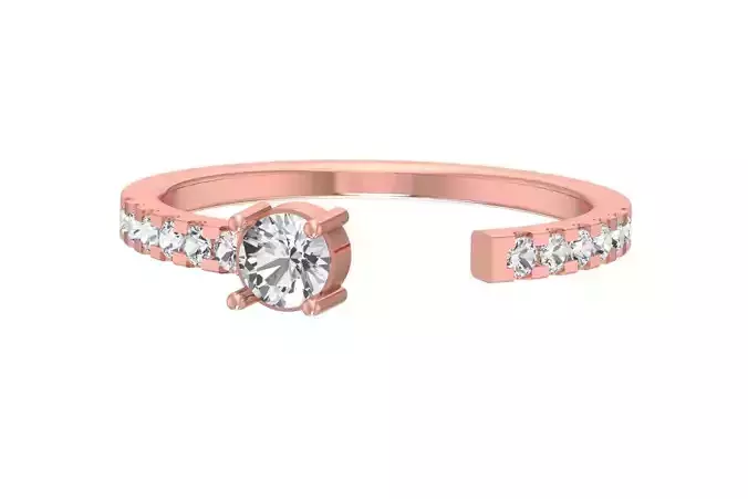 Women Open End Wedding Engagement Band Ring