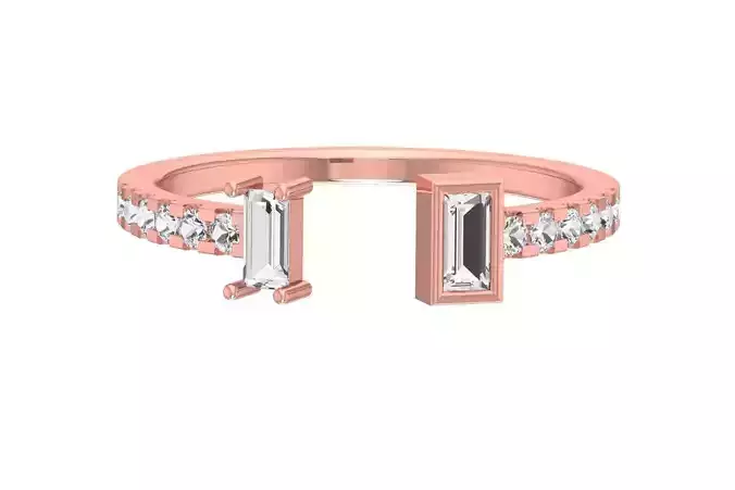 Women Open End Wedding Engagement Band Ring