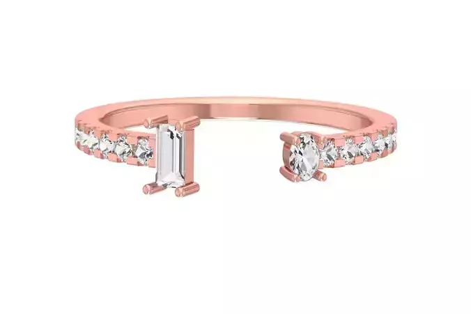 Women Open End Wedding Engagement Band Ring