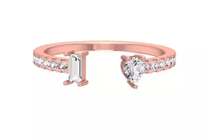 Women Open End Wedding Engagement Band Ring