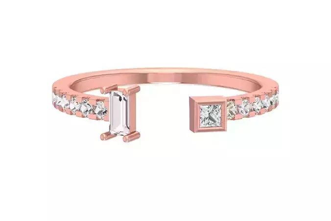 Women Open End Wedding Engagement Band Ring