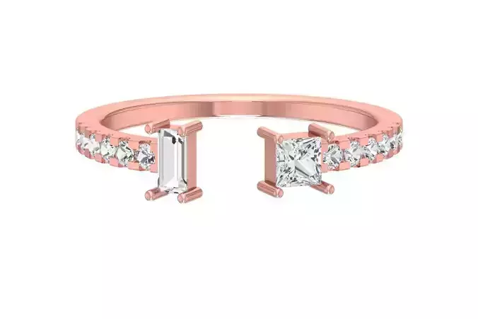 Women Open End Wedding Engagement Band Ring