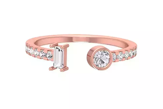 Women Open End Wedding Engagement Band Ring