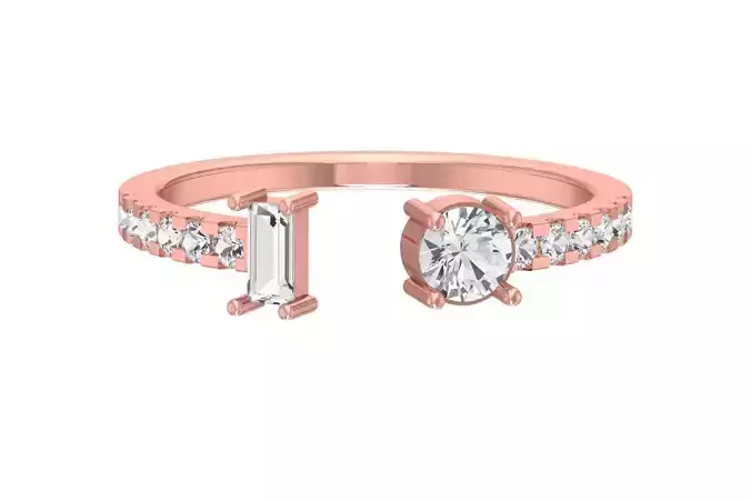 Women Open End Wedding Engagement Band Ring