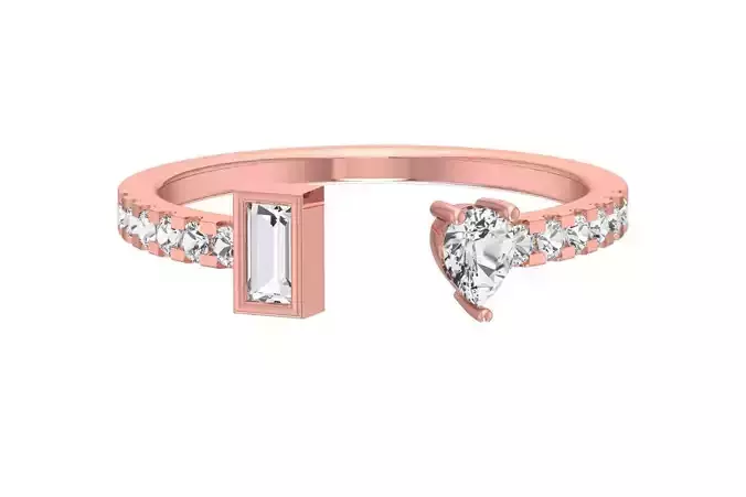 Women Open End Wedding Engagement Band Ring