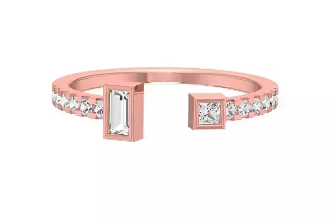 Women Open End Wedding Engagement Band Ring