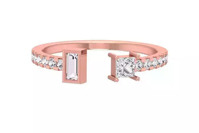 Women Open End Wedding Engagement Band Ring