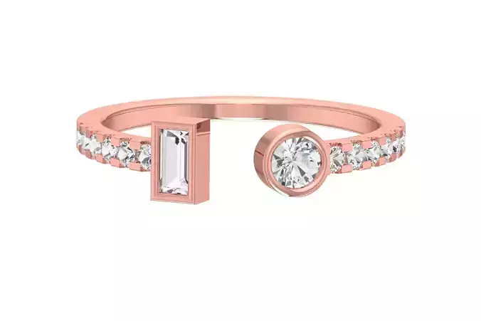 Women Open End Wedding Engagement Band Ring