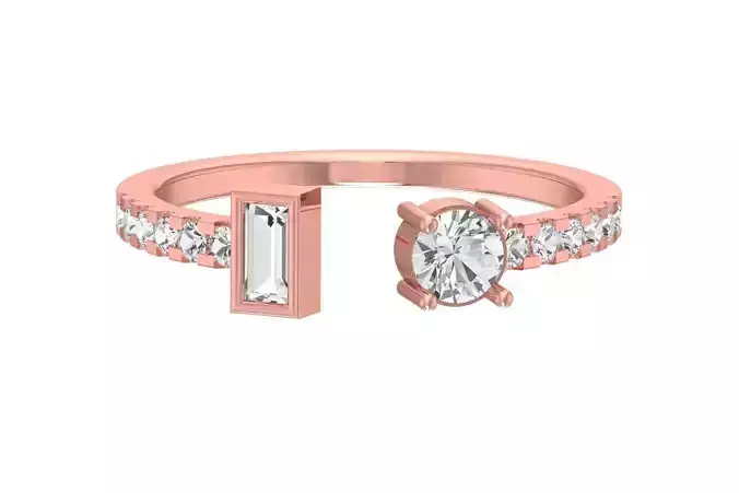 Women Open End Wedding Engagement Band Ring