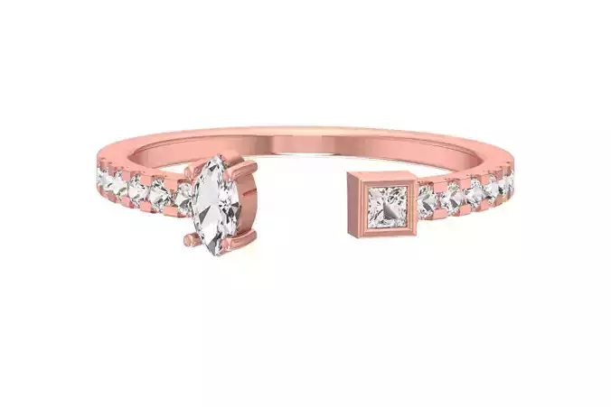 Women Open End Wedding Engagement Band Ring