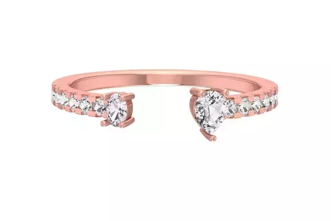 Women Open End Wedding Engagement Band Ring