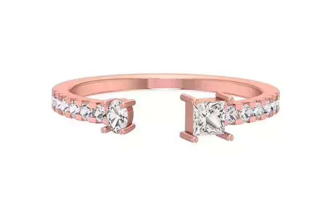 Women Open End Wedding Engagement Band Ring