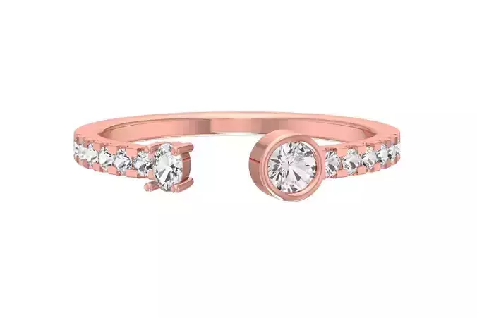Women Open End Wedding Engagement Band Ring