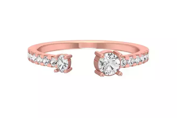 Women Open End Wedding Engagement Band Ring