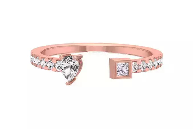 Women Open End Wedding Engagement Band Ring