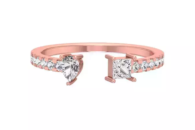 Women Open End Wedding Engagement Band Ring
