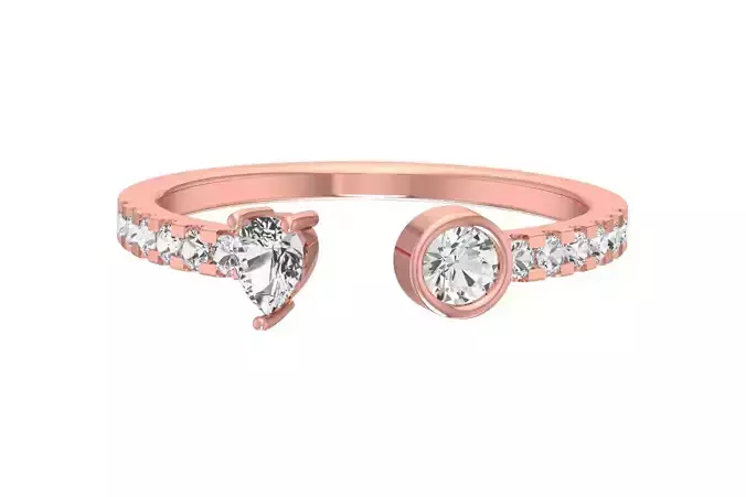 Women Open End Wedding Engagement Band Ring