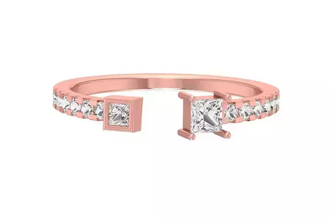 Women Open End Wedding Engagement Band Ring