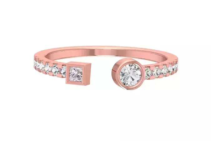 Women Open End Wedding Engagement Band Ring