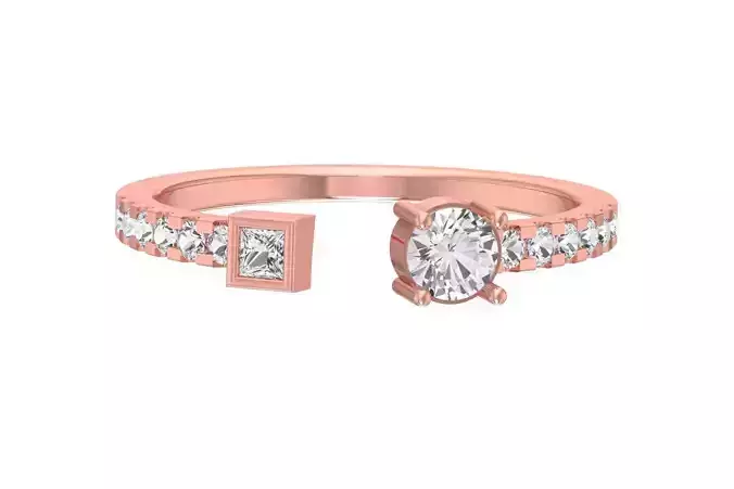 Women Open End Wedding Engagement Band Ring