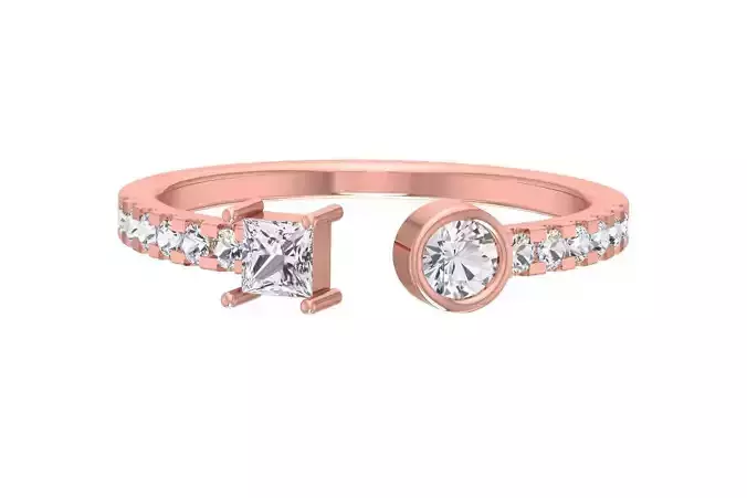 Women Open End Wedding Engagement Band Ring
