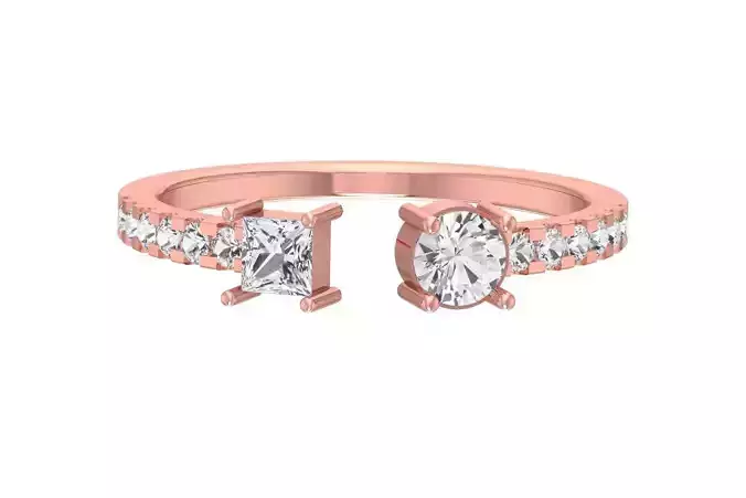 Women Open End Wedding Engagement Band Ring