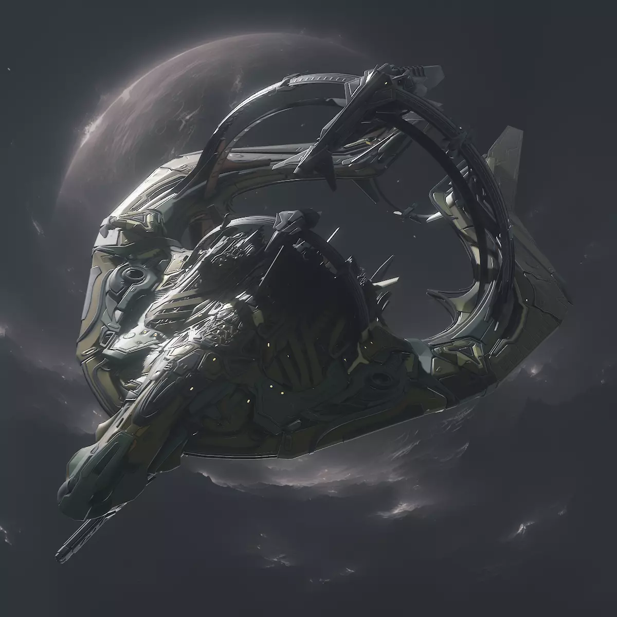 Warp Spaceship 3D model_0