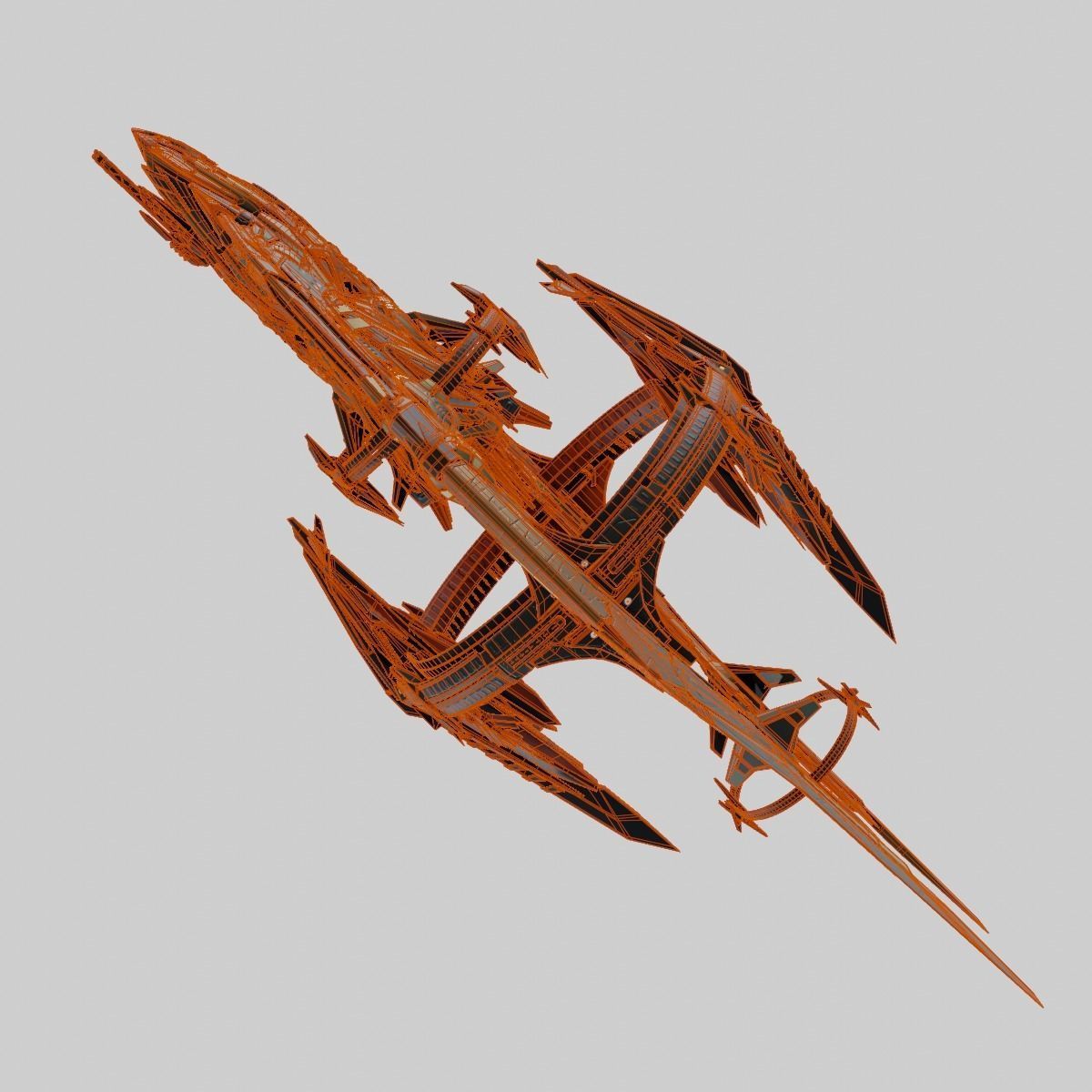 Warp Spaceship 3D model_13