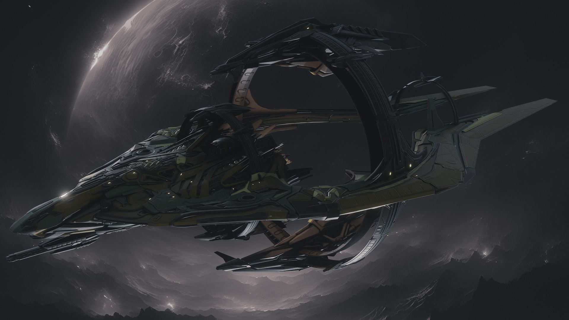 Warp Spaceship 3D model_1
