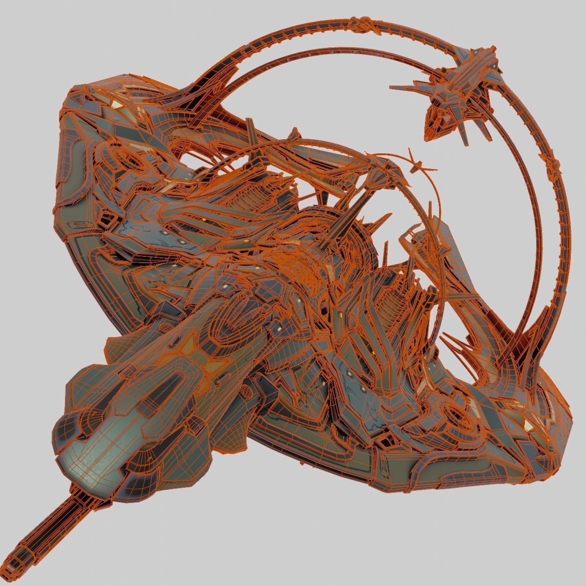 Warp Spaceship 3D model_18