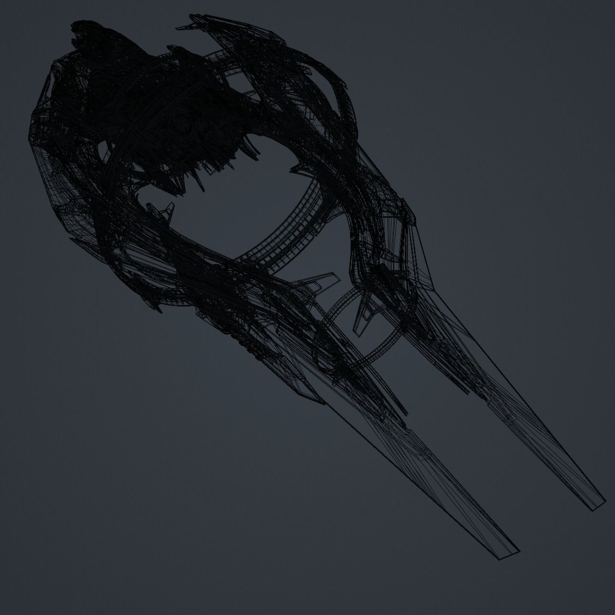 Warp Spaceship 3D model_16