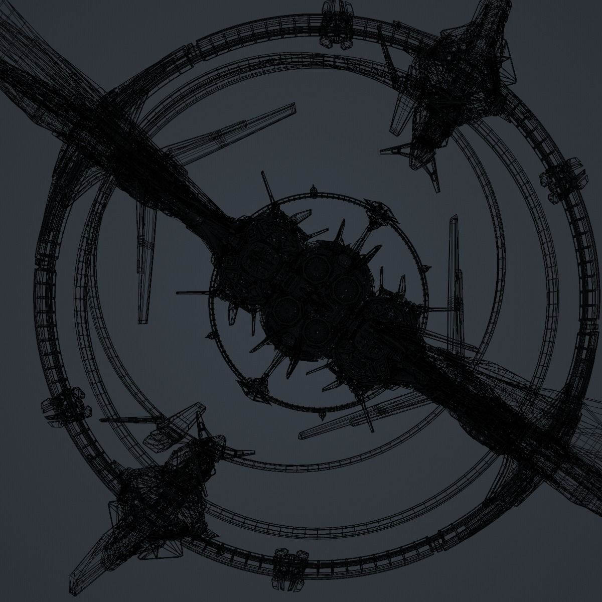 Warp Spaceship 3D model_23