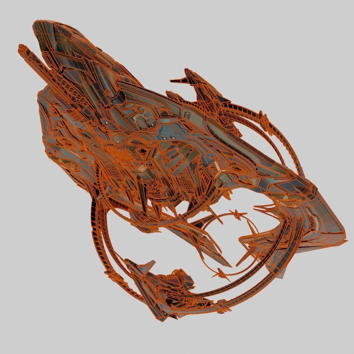 Warp Spaceship 3D model_12