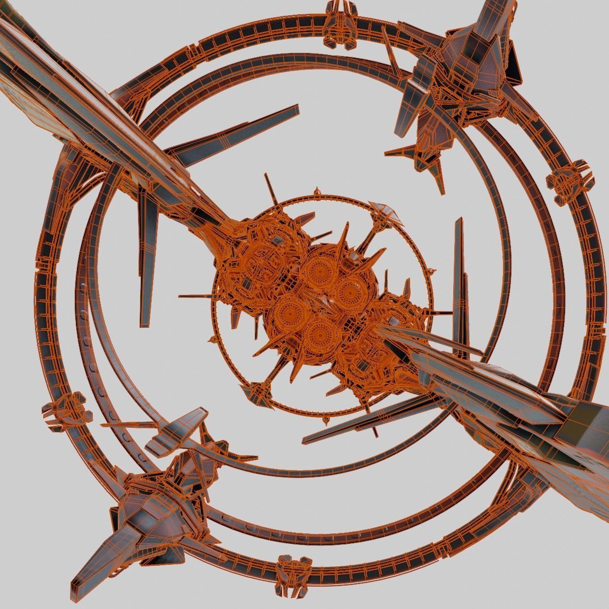 Warp Spaceship 3D model_22