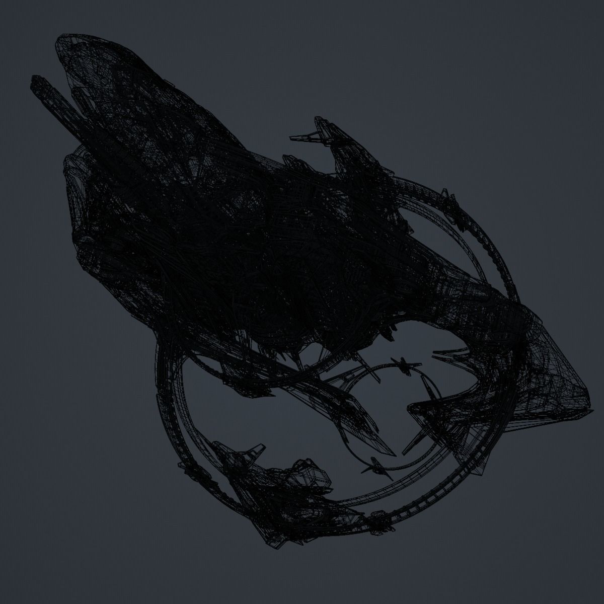 Warp Spaceship 3D model_8
