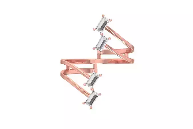 Women Wedding Engagement Bypass Ring