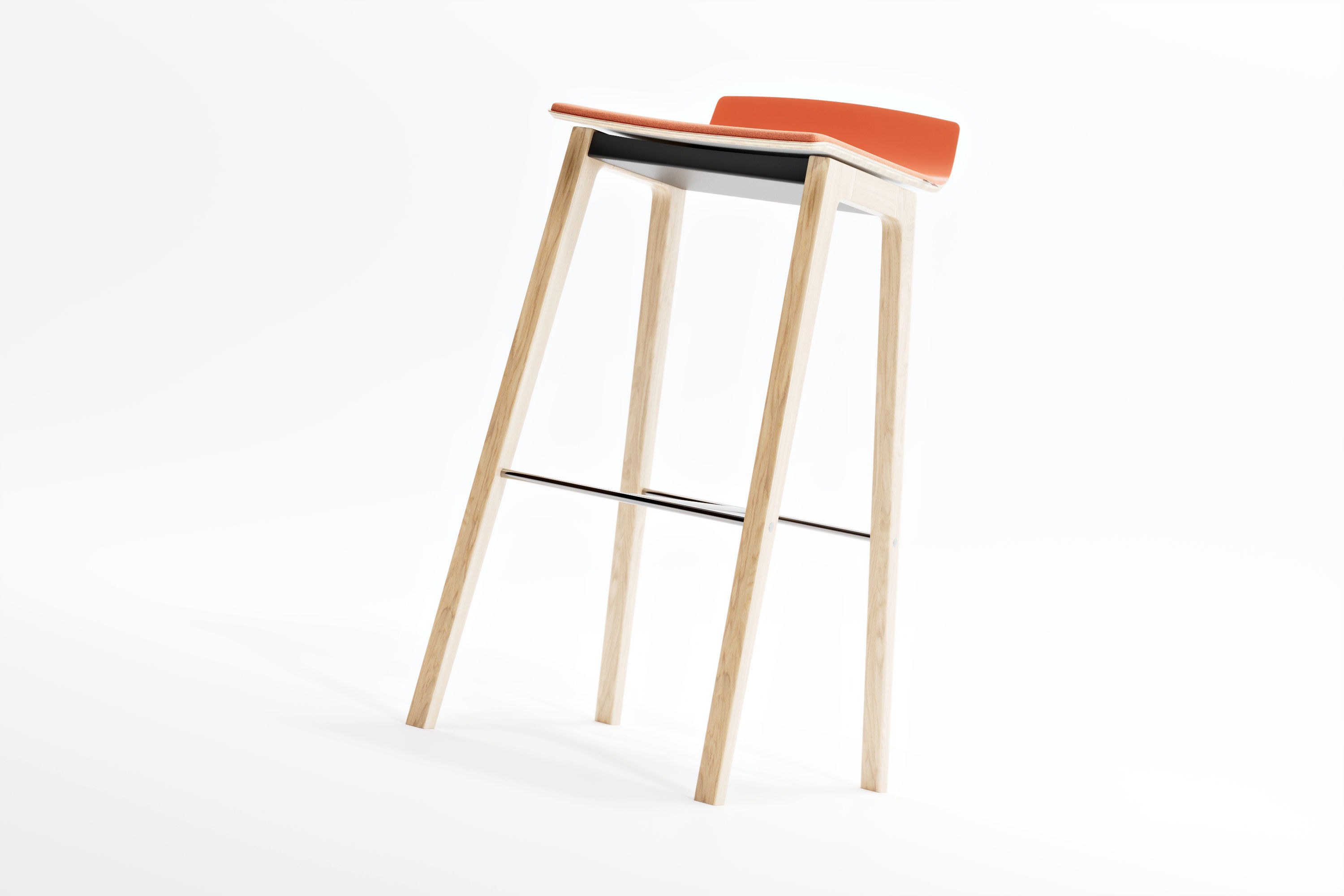 Upholstered Counter Stool - Koenig Neurath 3D model_1
