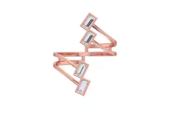 Women Wedding Engagement Bypass Ring