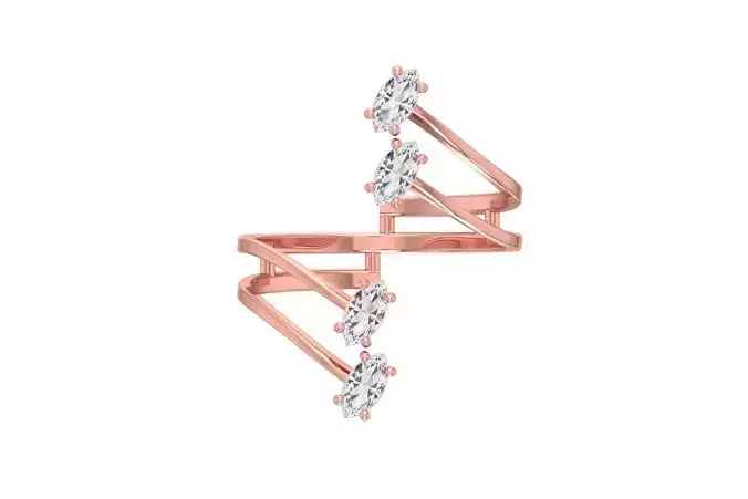 Women Wedding Engagement Bypass Ring