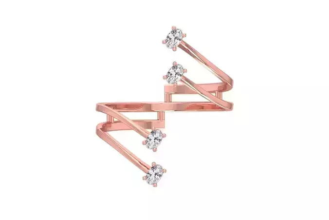 Women Wedding Engagement Bypass Ring