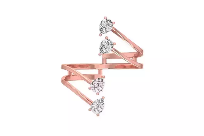 Women Wedding Engagement Bypass Ring