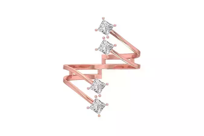 Women Wedding Engagement Bypass Ring