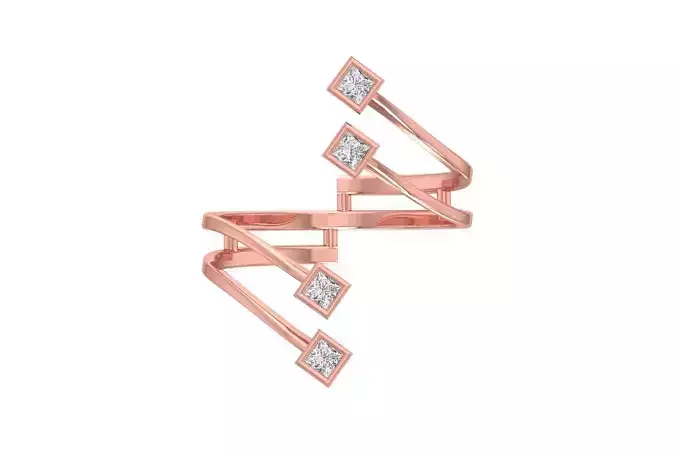 Women Wedding Engagement Bypass Ring