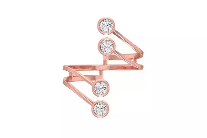 Women Wedding Engagement Bypass Ring