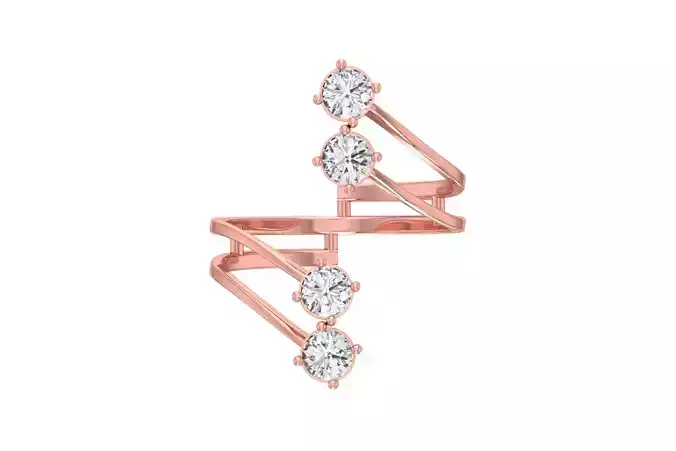 Women Wedding Engagement Bypass Ring