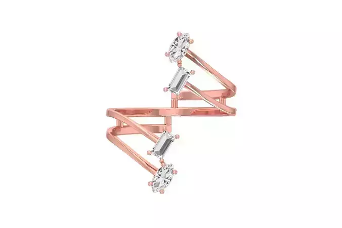 Women Wedding Engagement Bypass Ring