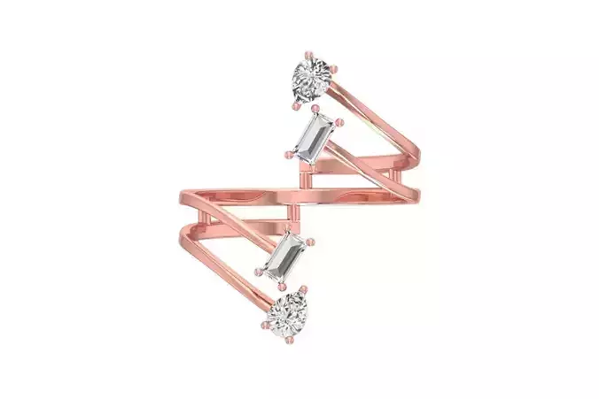 Women Wedding Engagement Bypass Ring