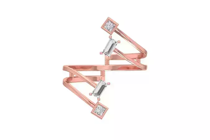 Women Wedding Engagement Bypass Ring