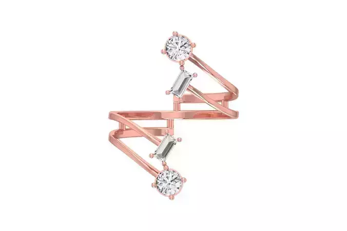 Women Wedding Engagement Bypass Ring