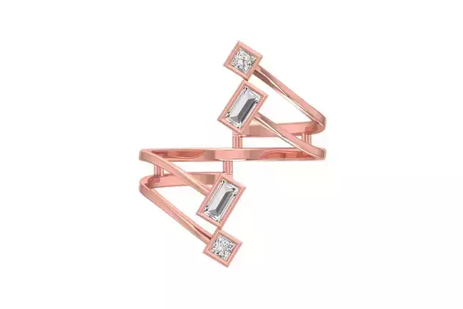 Women Wedding Engagement Bypass Ring